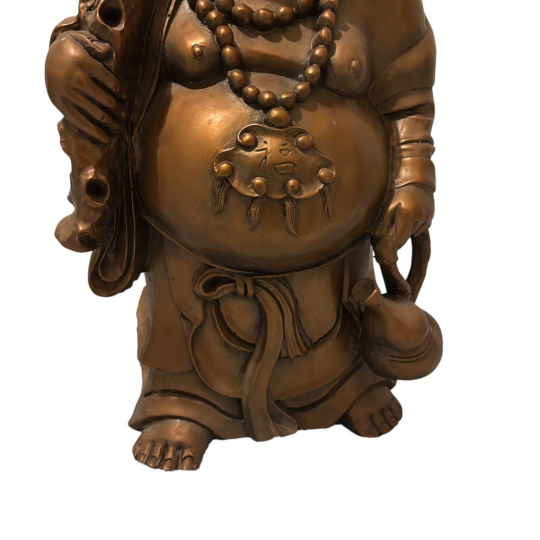 【美品】七福神 財運を呼ぶ布袋尊 大型 重厚像 商売繁盛 縁起物 守り神クラス
