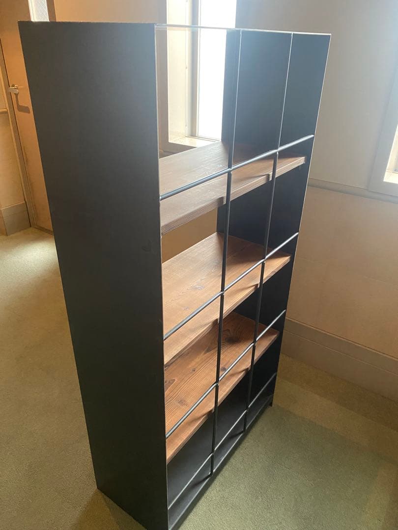 グラearlアール　アイアンシェルフ 4段 木製棚