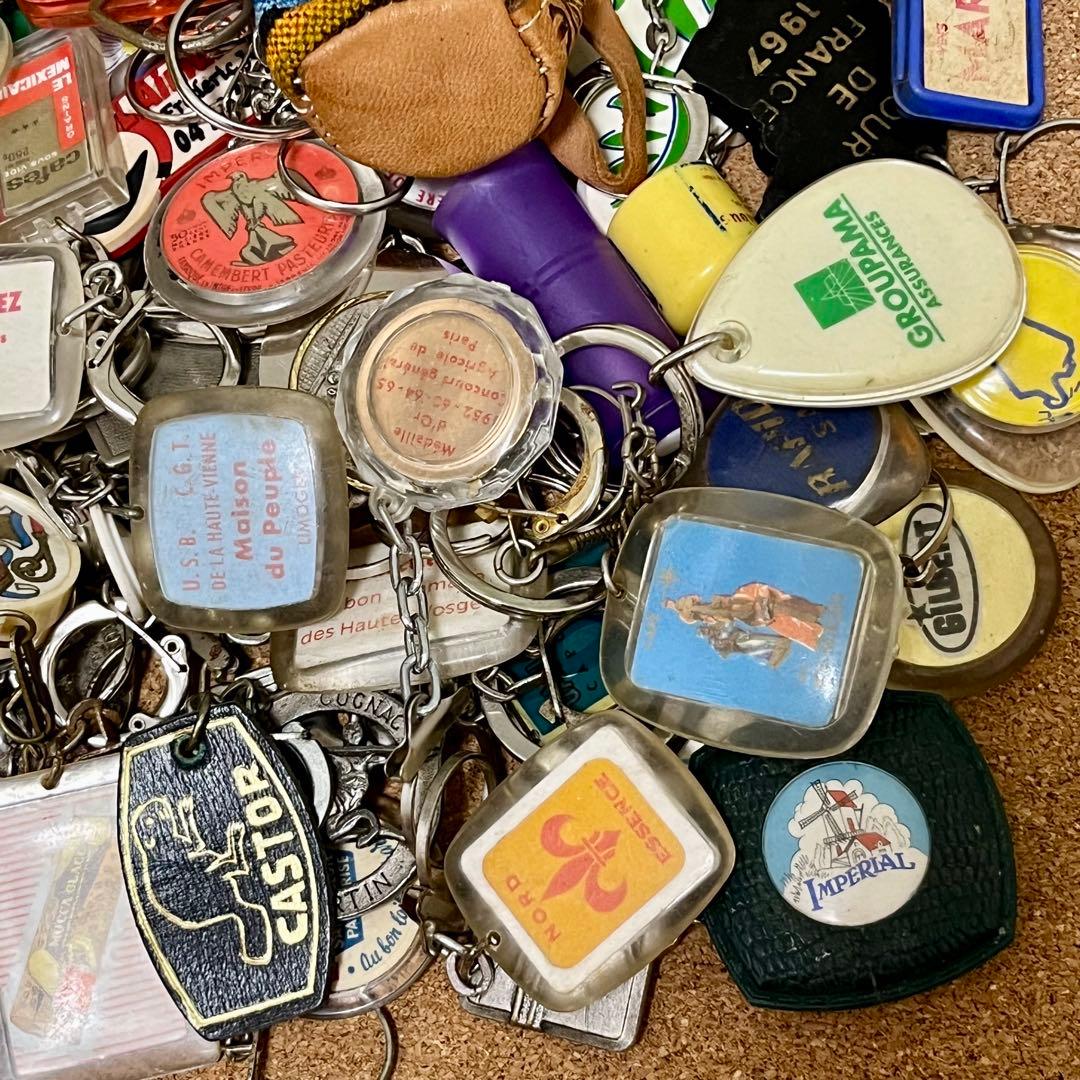 集めたくなる フレンチキーホルダー 100個セット フランス ヴィンテージ 1