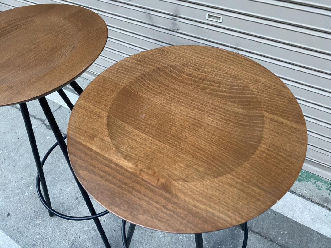 A374◆ADAL ハイスツール 2脚セット「北欧 モダン 無垢材」