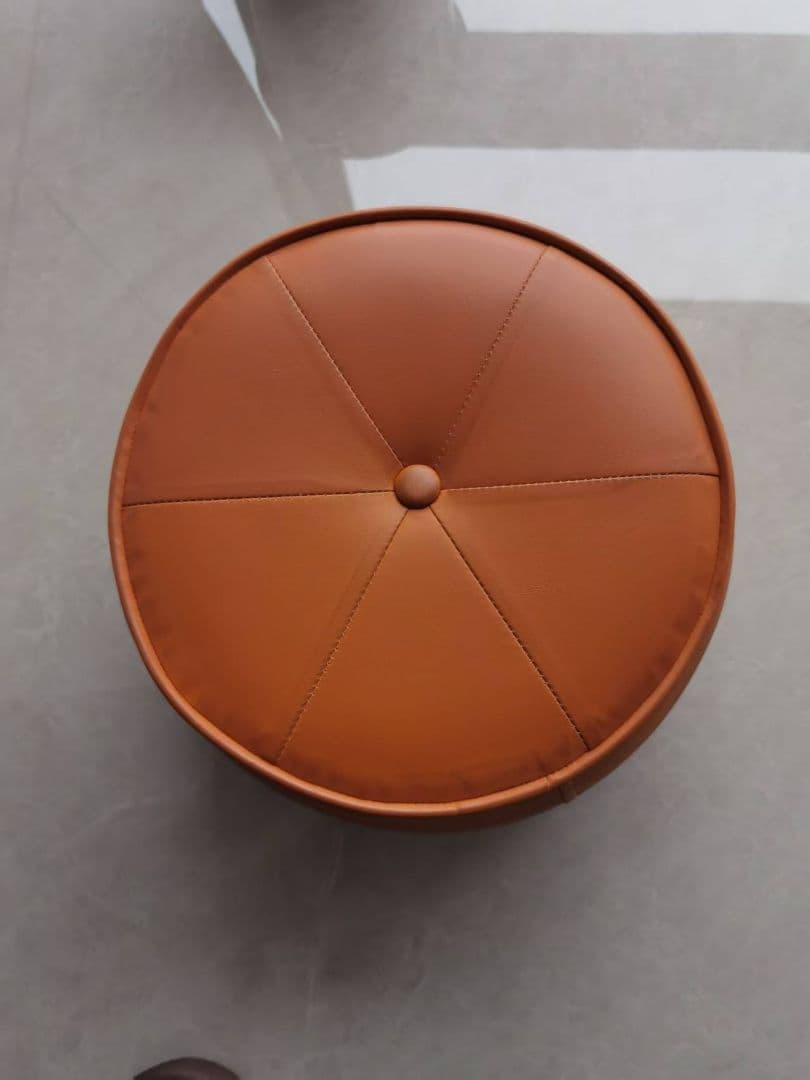 ブラウン合成皮革スツール