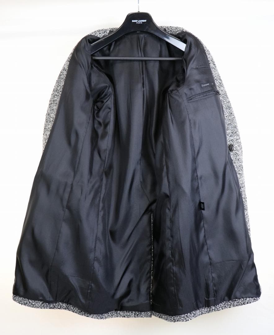 極美品 D .answer ツィード チェスターコート 白黒 48