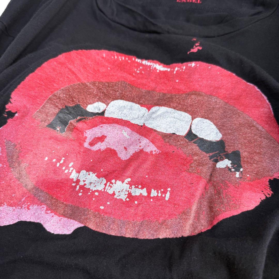 【ヴィヴィアンウエストウッド】アシンメトリーワンピース（M）リッププリント　黒