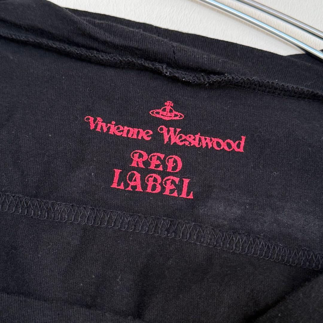 【ヴィヴィアンウエストウッド】アシンメトリーワンピース（M）リッププリント　黒