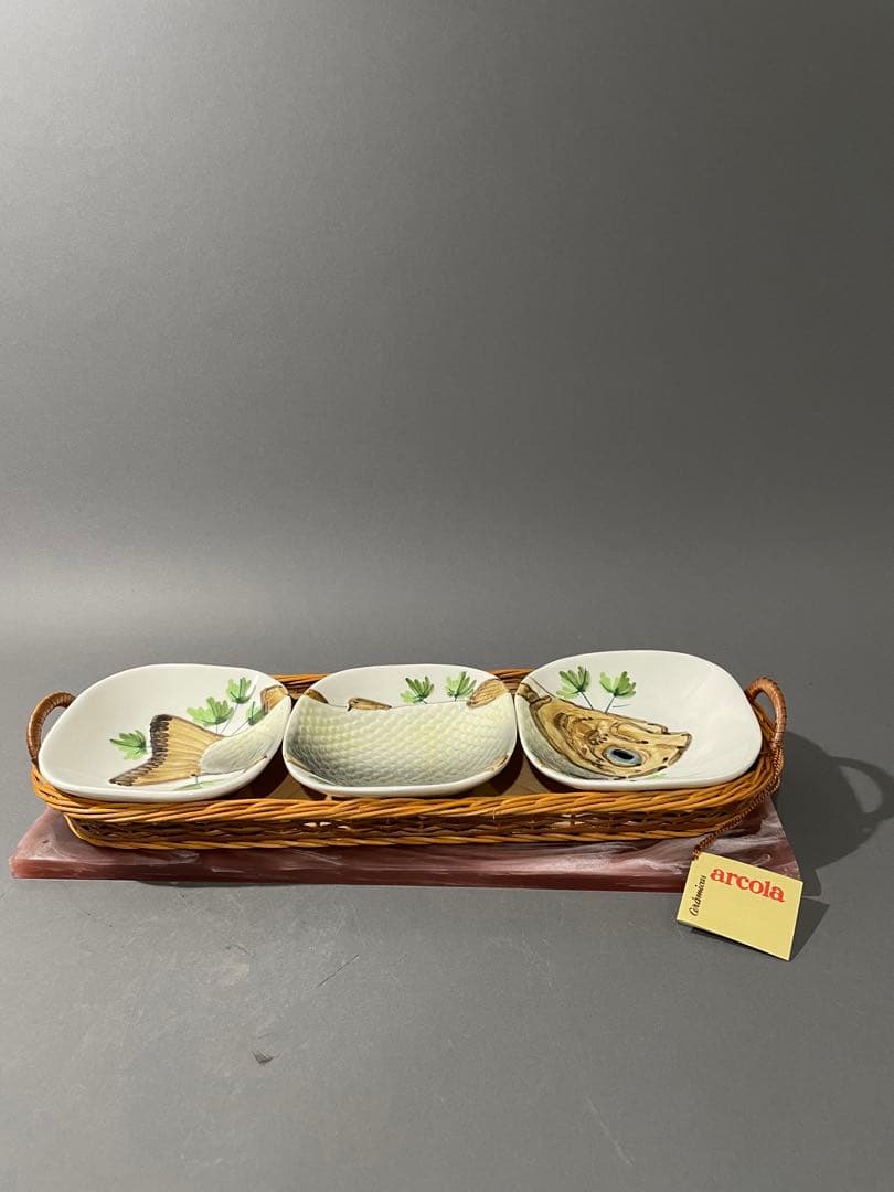 魚 絵皿 3枚セット スペイン