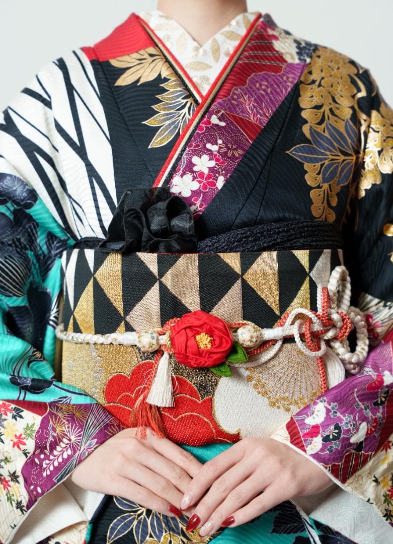 ≪美品≫正絹　振袖9点フルセット【900】【165cm~175cmの方用】