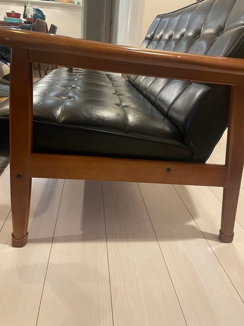 【てんてん】カリモク60 Kチェア ブラック 2シーター