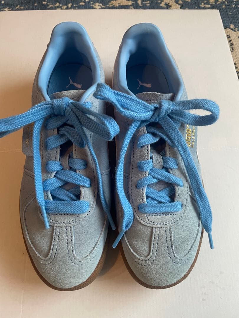 Puma PALERMO ライトブルー スエードスニーカー