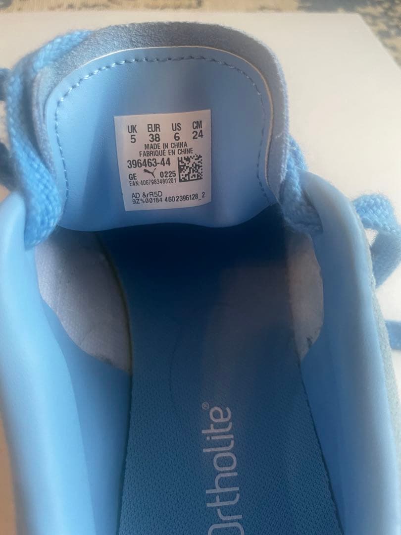 Puma PALERMO ライトブルー スエードスニーカー