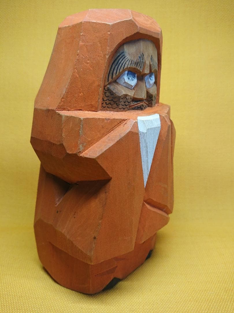 人形　達磨　木彫　オブジェ　置物　インテリア　工芸品　美術品　A2899