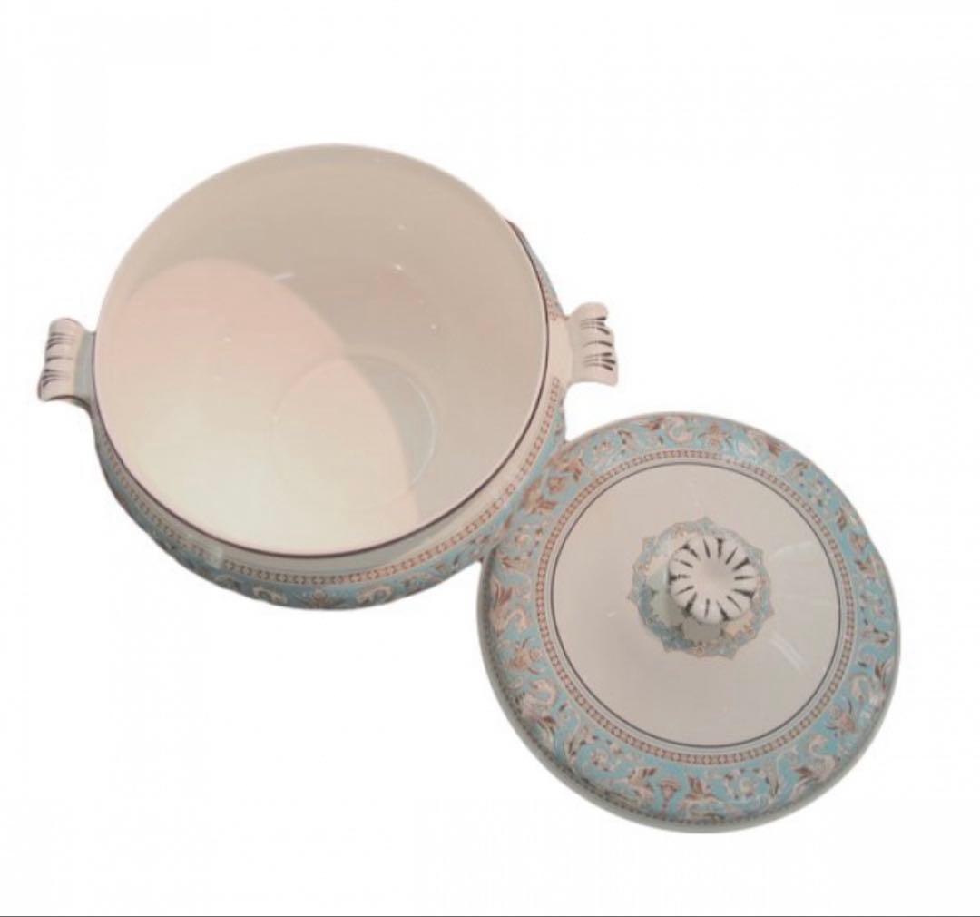 ウェッジウッド　フロレンティーンターコイズ　スープチューリン