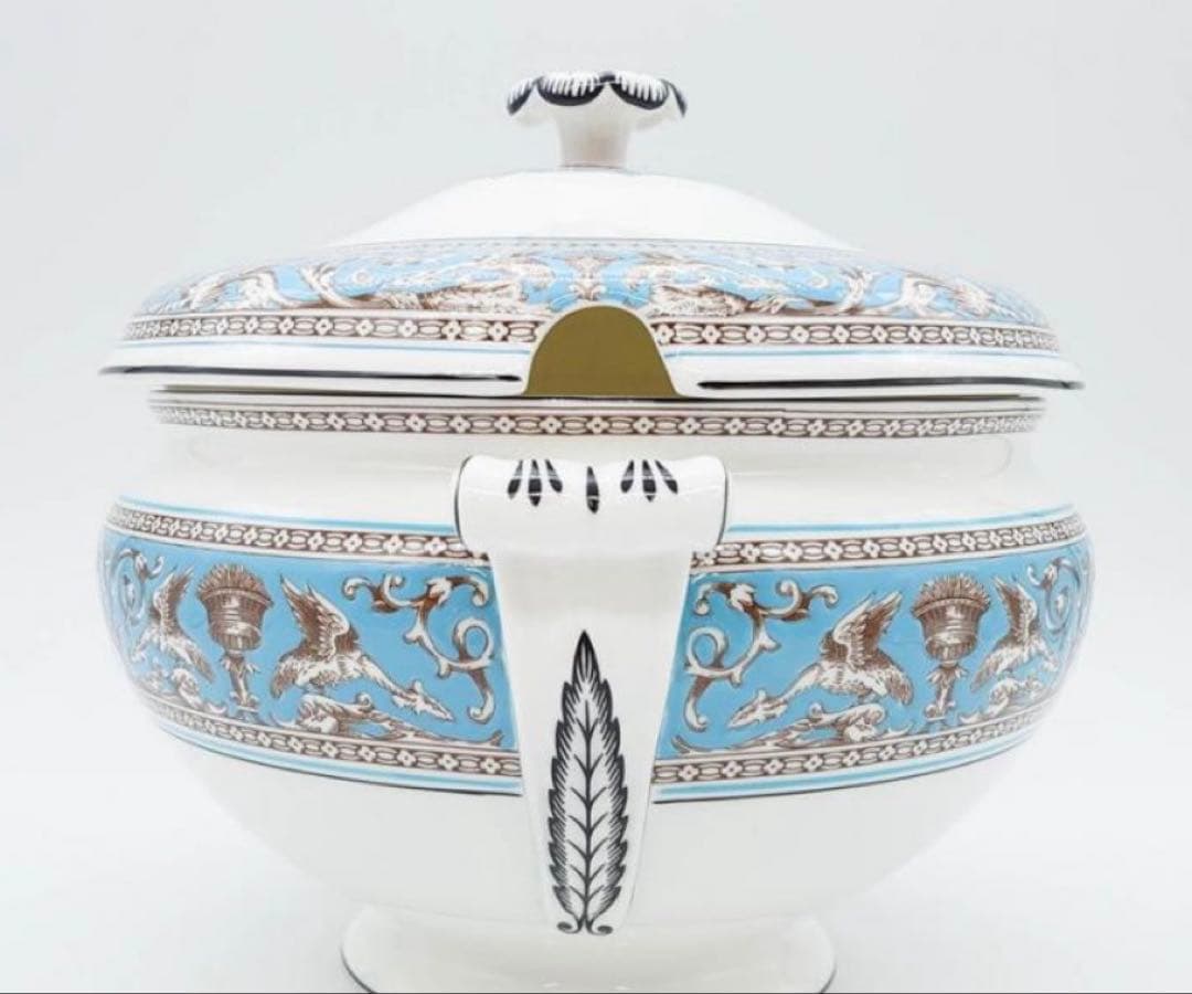 ウェッジウッド　フロレンティーンターコイズ　スープチューリン