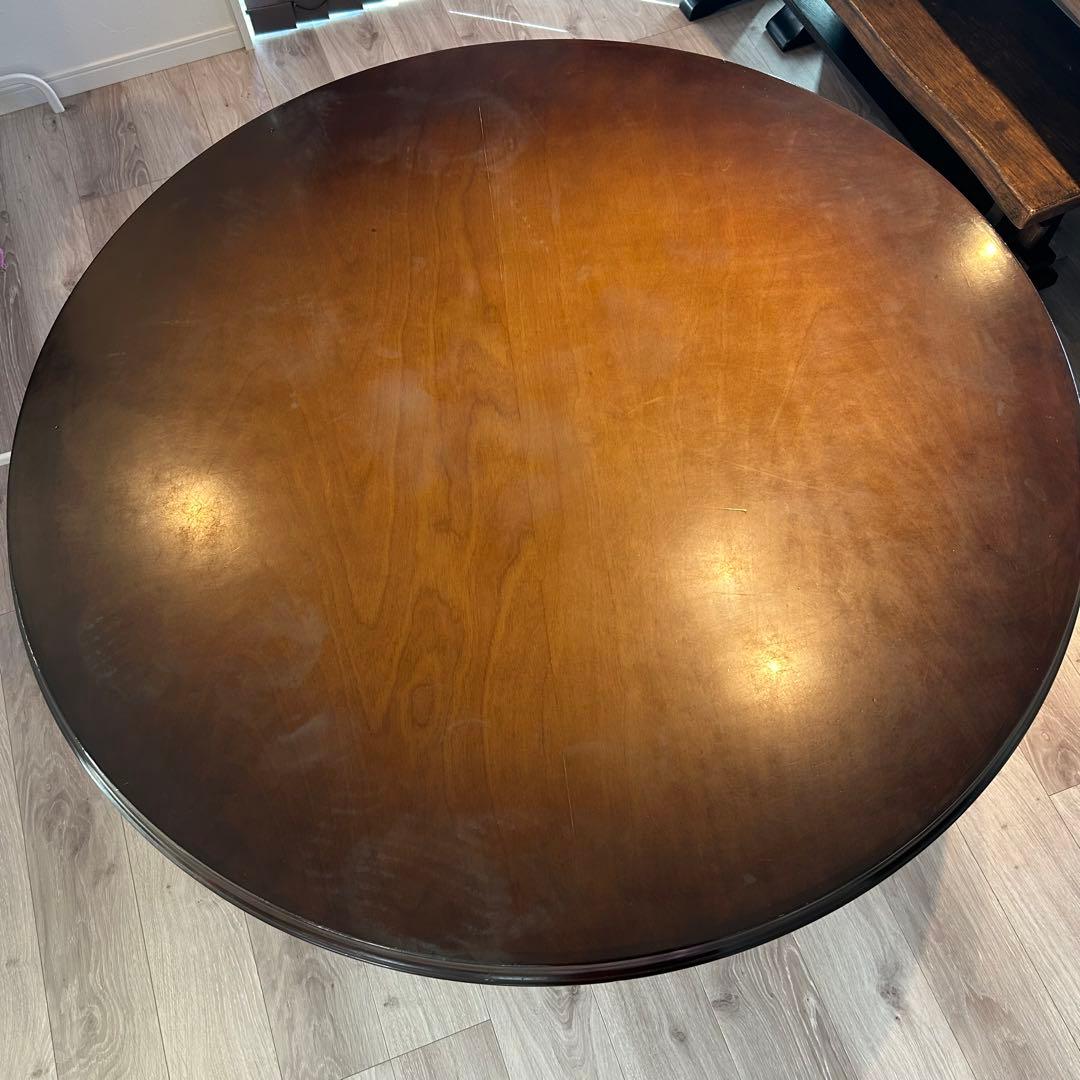飛騨産業　キツツキ　丸テーブル　ダイニングテーブル　ヴィンテージ　レトロ