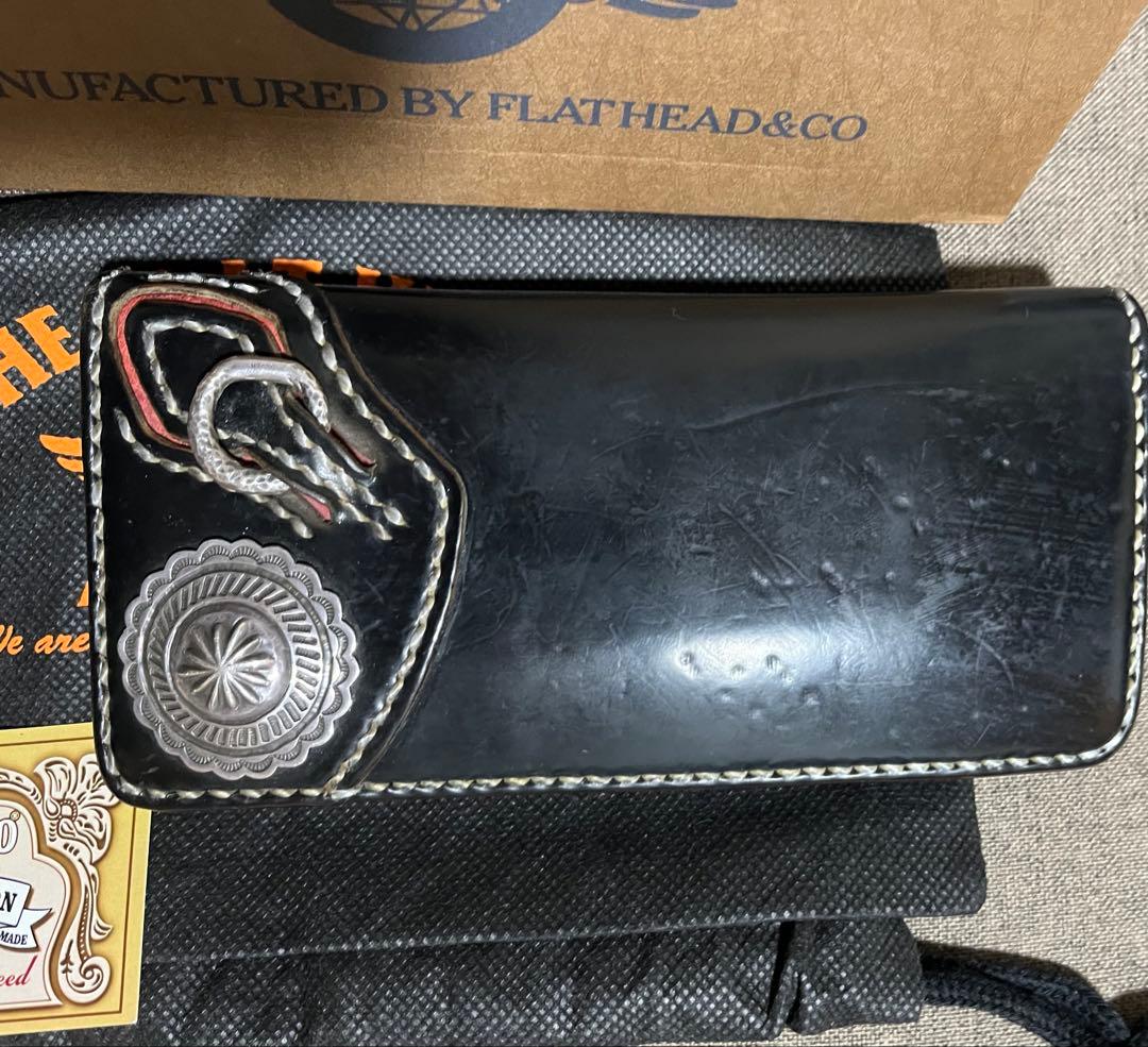 値下げ　フラットヘッド　コードバンウォレット