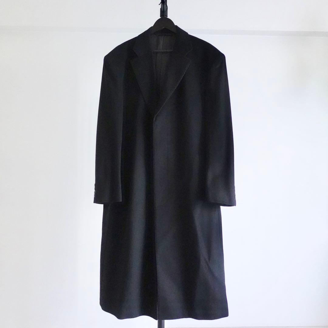 1990s BELLUMORE ピュアカシミア　チェスターコート　ブラック