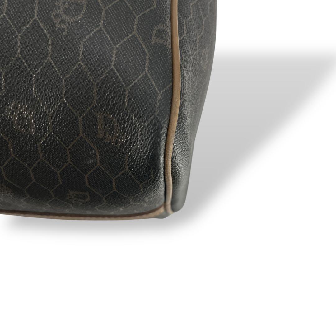 オールド　ディオール　ハニカム　ボストンバッグ　PVCレザー　旅行バッグ　革ロゴ