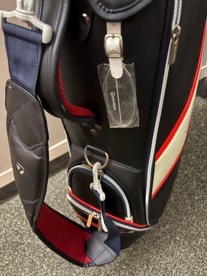 GOLFMAN　TAYLORMADE キャディバッグ 黒/赤/白