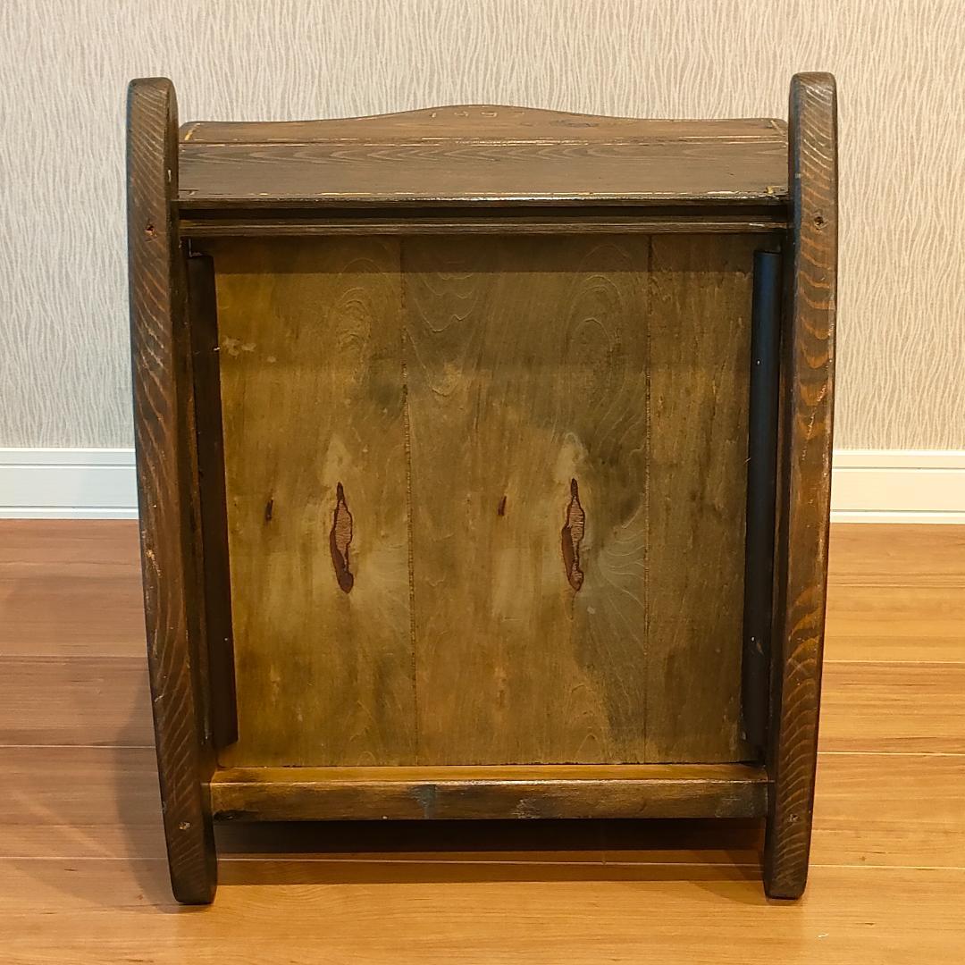 アンティーク　ロッキング　花台　ドールベッド　木製