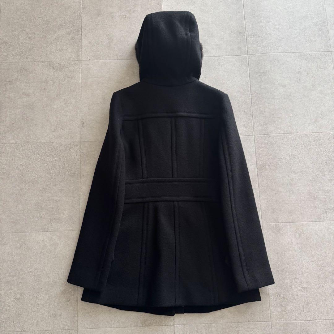 バーバリーブルーレーベル　コート　ノバチェック　2WAY　黒　40　カシミヤ混