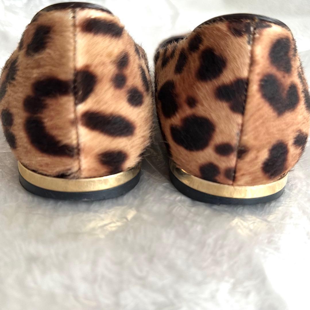 PELLICO ドゥーズィエムクラス ハラコ レオパード フラットパンプス 37