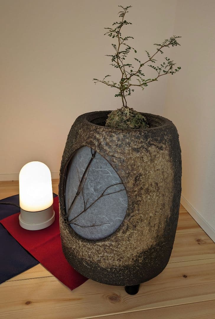 【信楽焼】灯り　つくばい