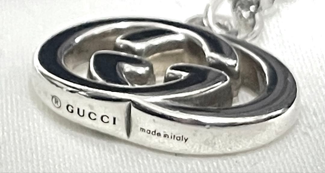 極上美品‼️ GUCCI GGロゴチャームネックレス シルバー925【正規品】