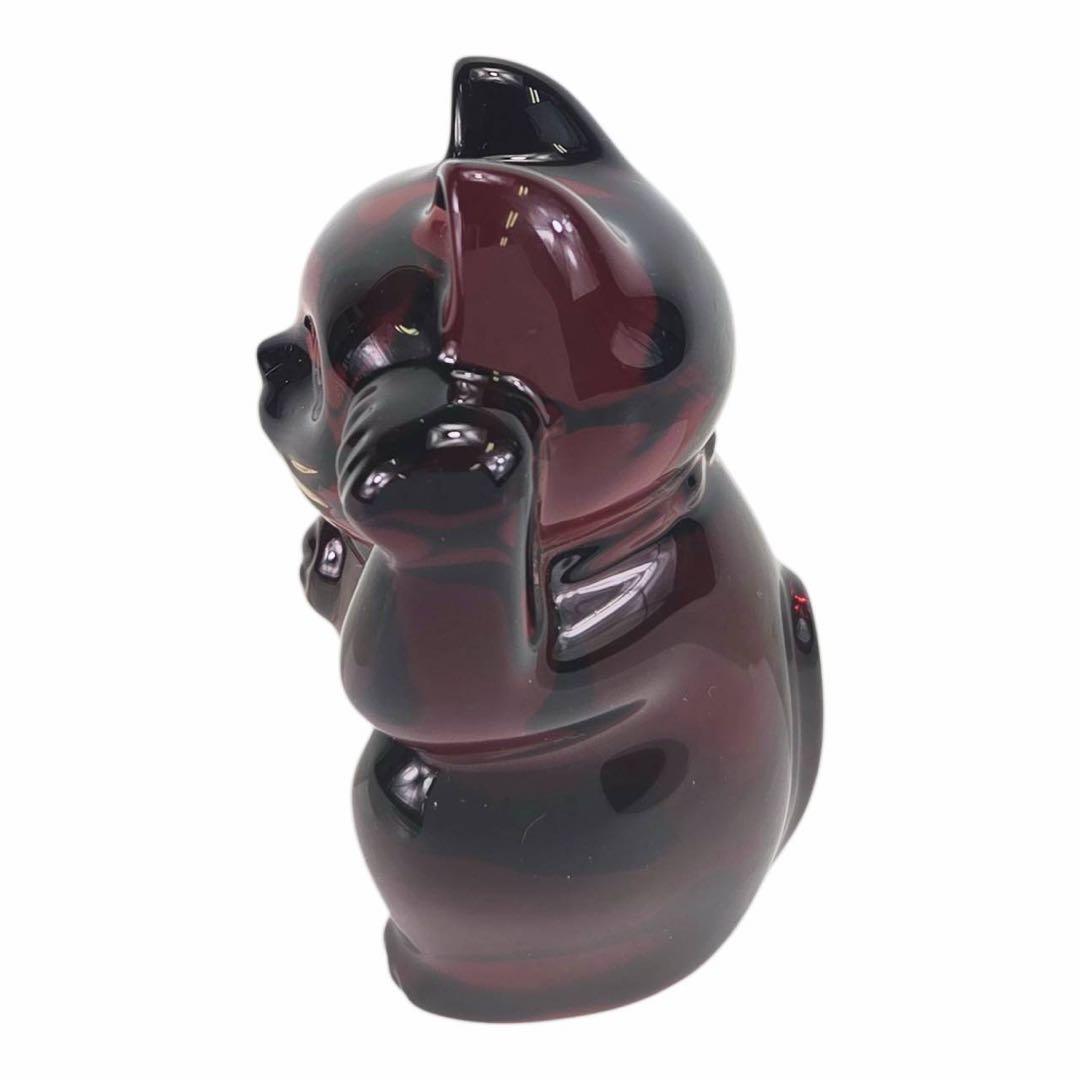✨極美品✨Baccarat バカラ 招き猫 レッド×ブラック クリスタル 置物