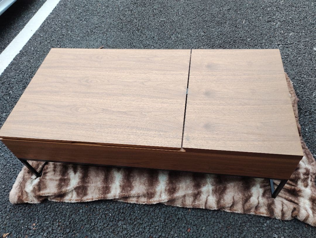 ニトリ センターテーブル リフトアップ 昇降 ウォルナット ロウヤ LOWYA