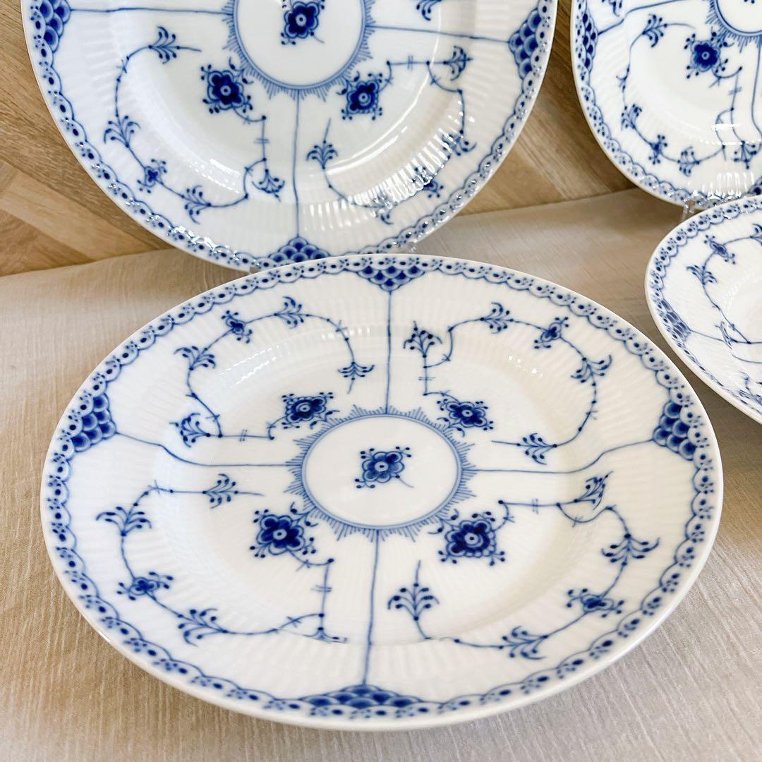 廃盤【希少】ロイヤルコペンハーゲン ブルーフルーテッド ハーフレース ディープ