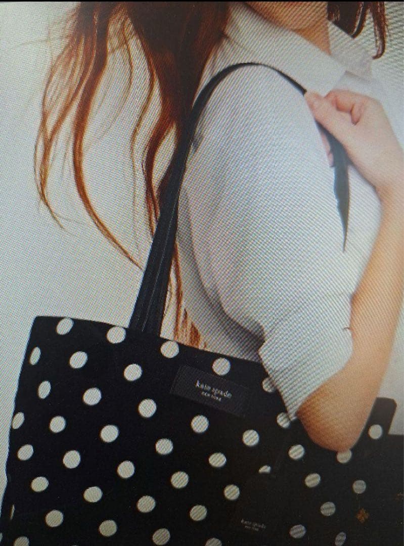kate spade ドット柄トートバッグ