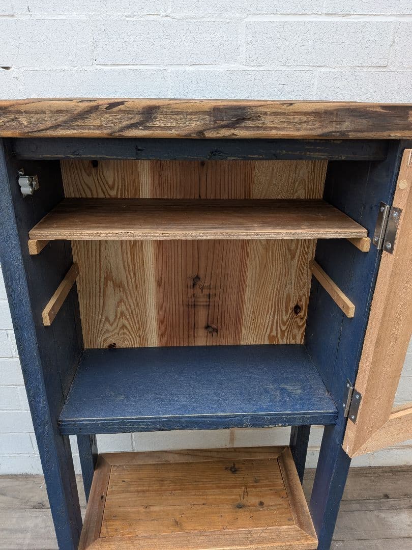 古材かざり棚　　紺色