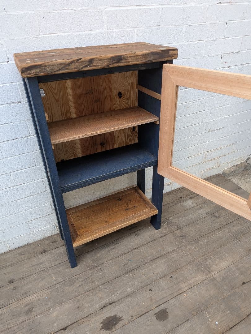 古材かざり棚　　紺色