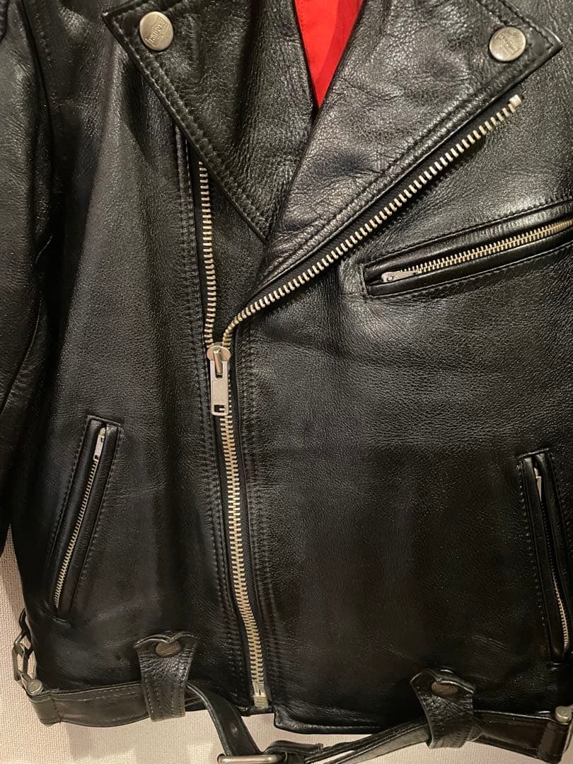 【最終値下げ】KADOYA ダブルライダースジャケット ブラック