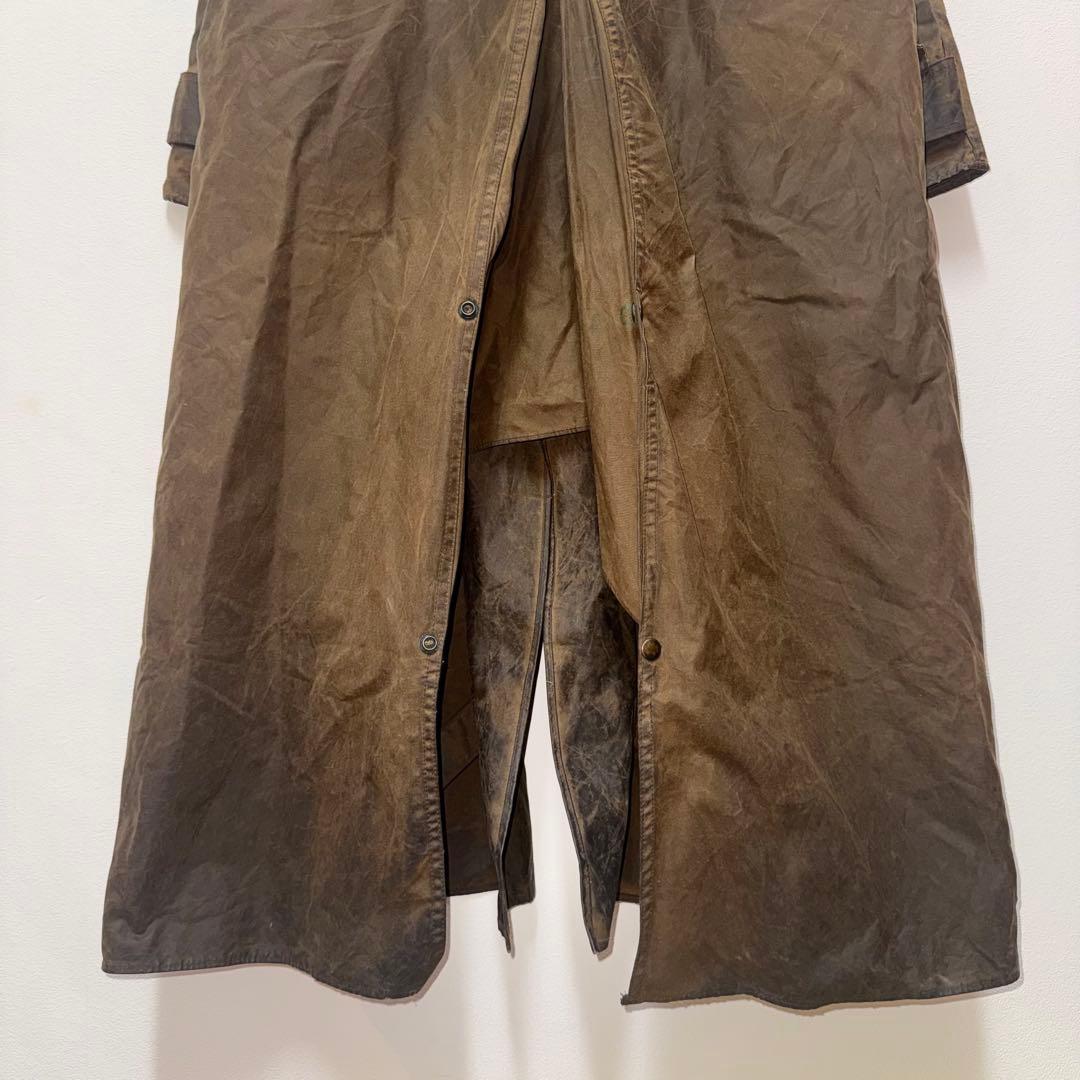 90s 英国製 オイルド ダスターコート ユーロビンテージ 茶 モード