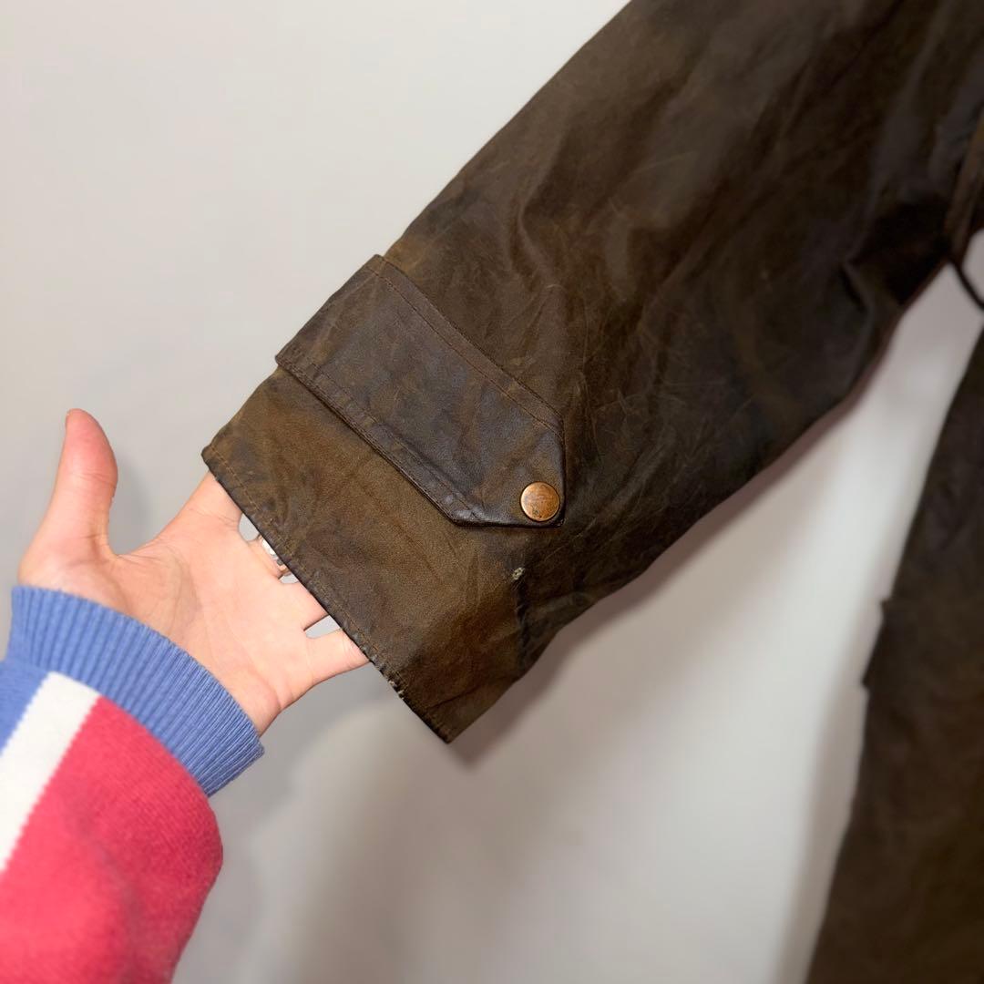 90s 英国製 オイルド ダスターコート ユーロビンテージ 茶 モード