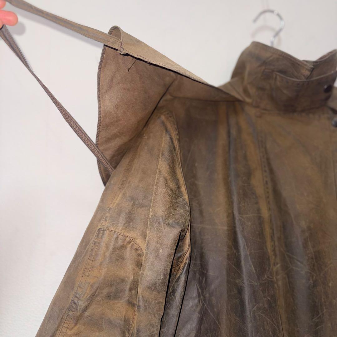 90s 英国製 オイルド ダスターコート ユーロビンテージ 茶 モード
