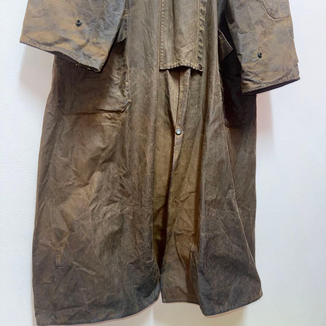90s 英国製 オイルド ダスターコート ユーロビンテージ 茶 モード