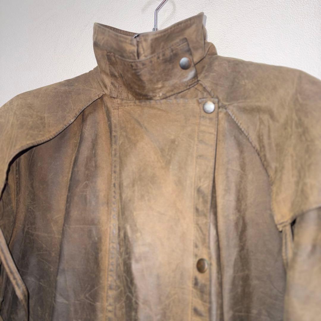 90s 英国製 オイルド ダスターコート ユーロビンテージ 茶 モード