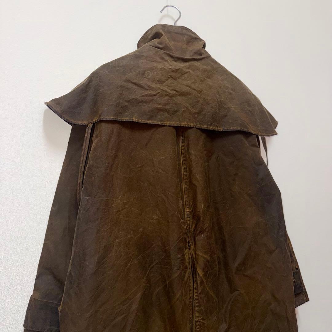 90s 英国製 オイルド ダスターコート ユーロビンテージ 茶 モード