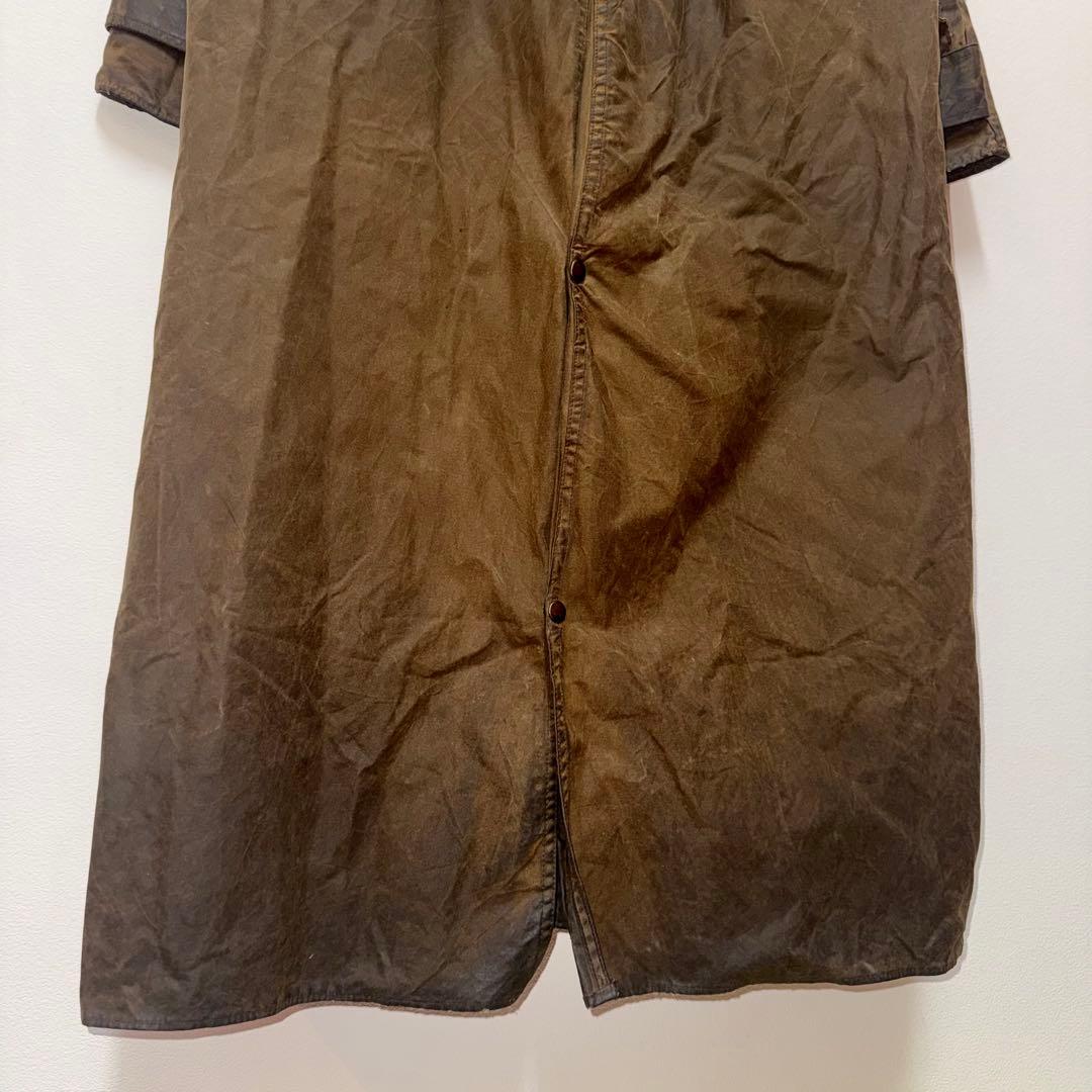 90s 英国製 オイルド ダスターコート ユーロビンテージ 茶 モード