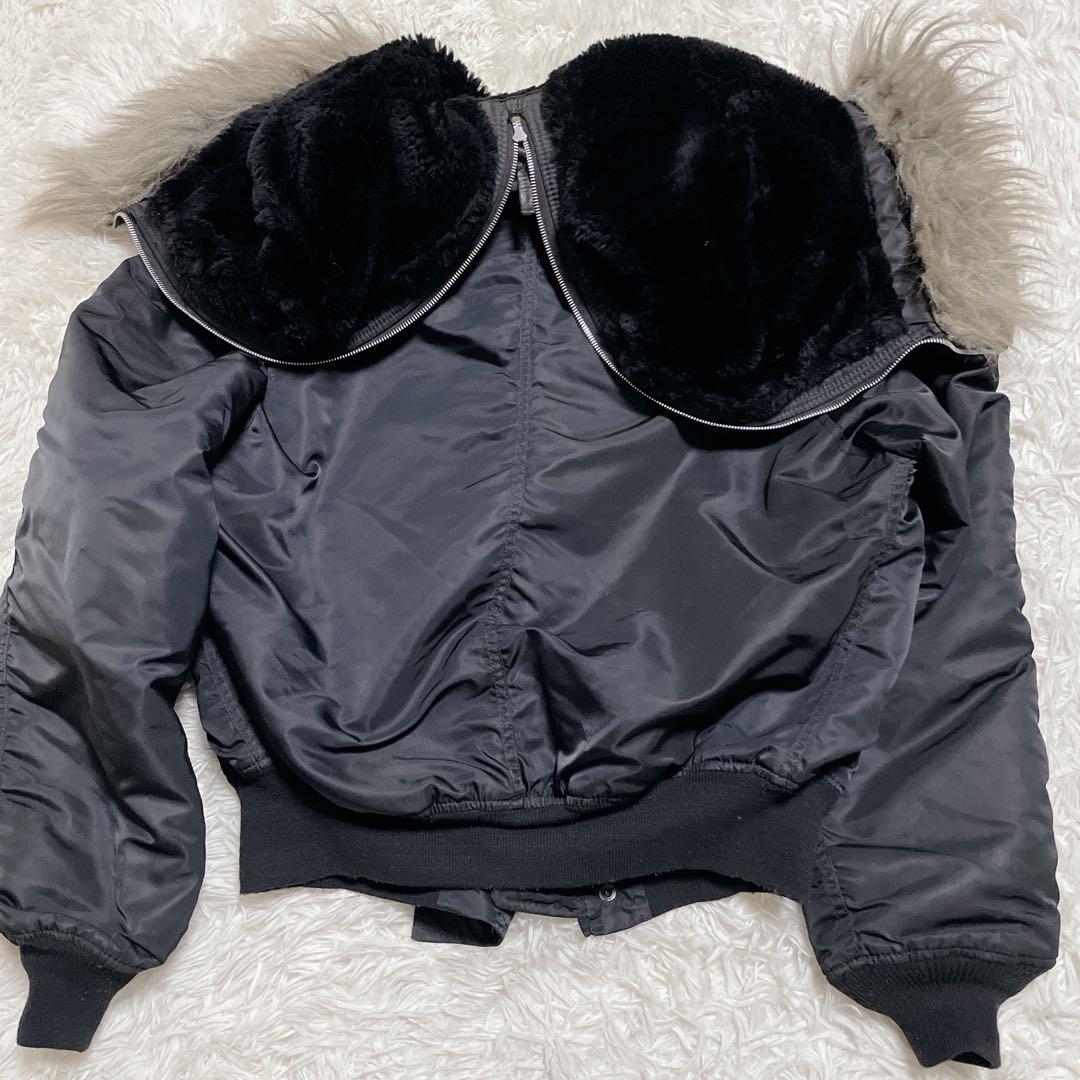 USA製 80s ALPHA アルファ N-2B フライトジャケット L 黒