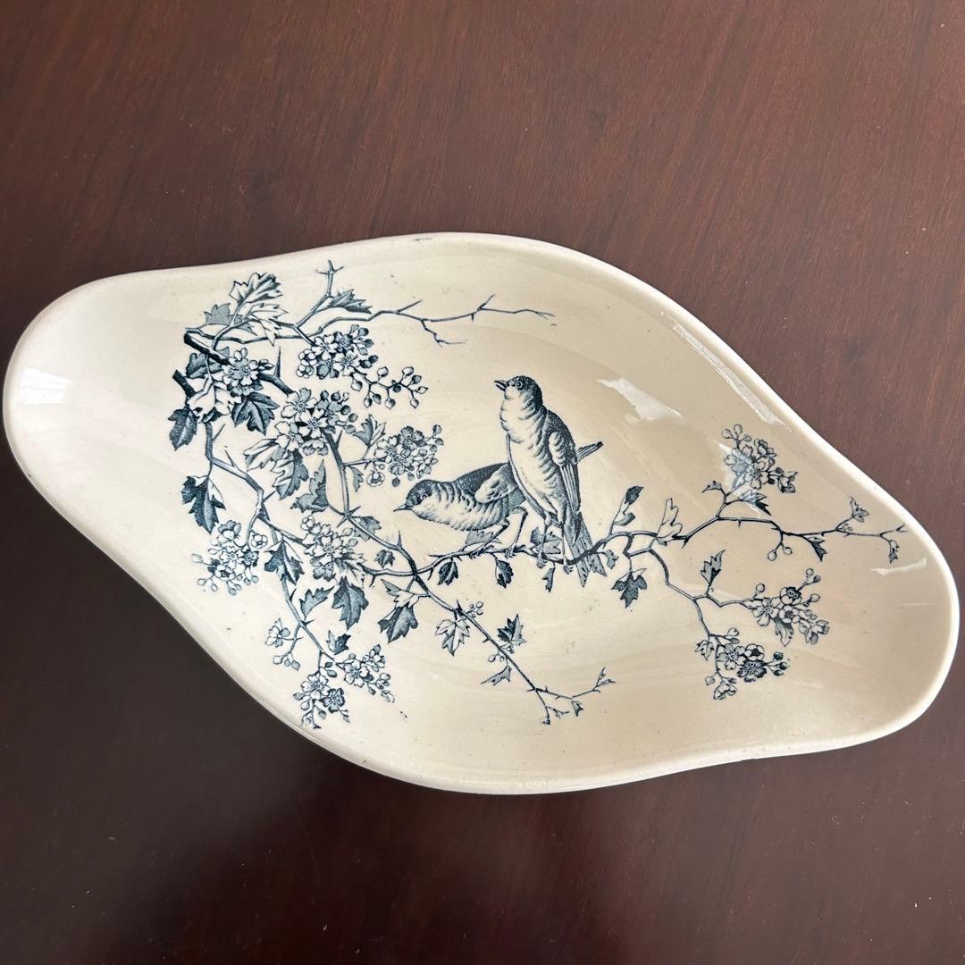 フランス　アンティーク　リュネヴィル　ラヴィエ　鳥