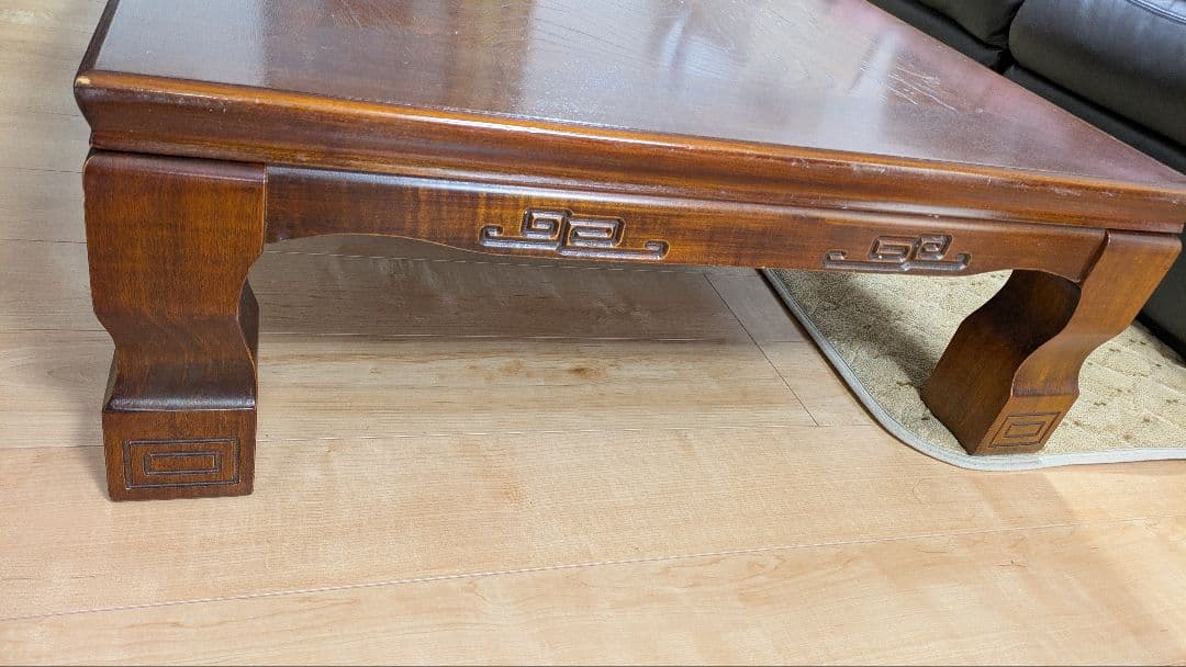 和風　木目模様が素敵なテーブル　座敷机　約150×90