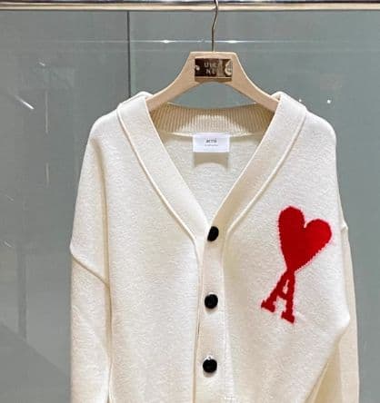 AMI PARIS ニットカーディガン男女兼用 S