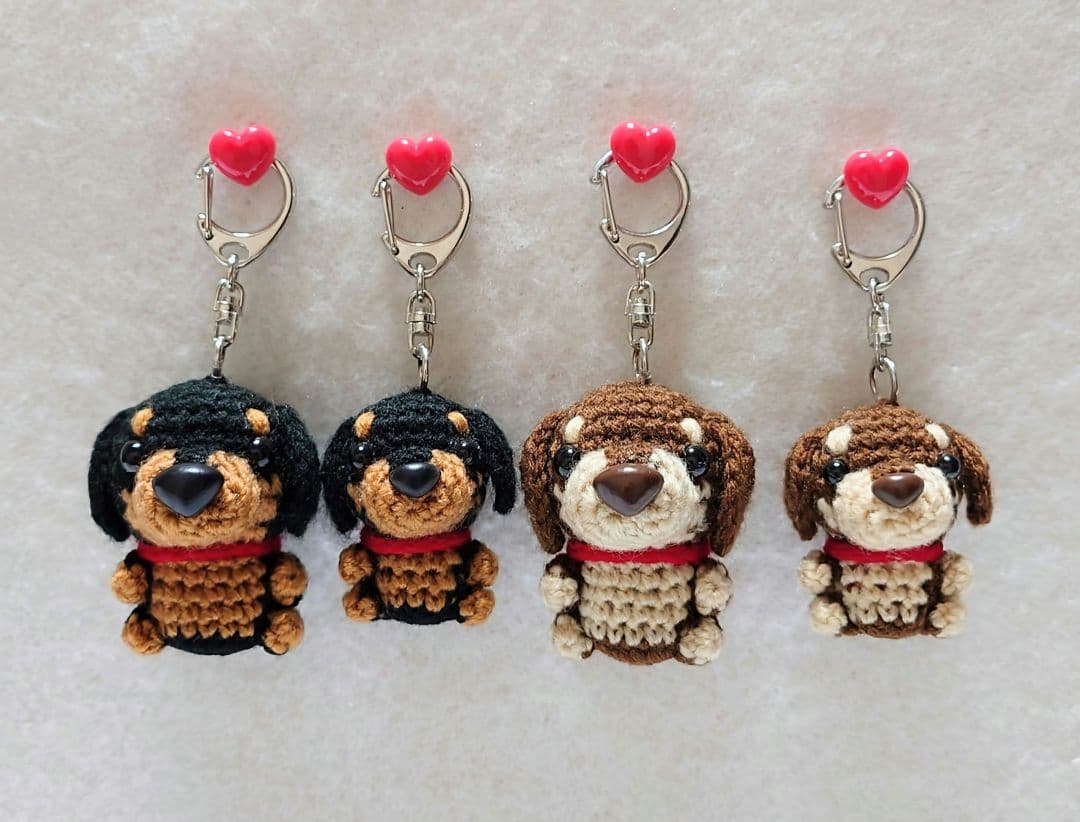 犬・ネコ　キーホルダー（大・小・ミニ）13点セット