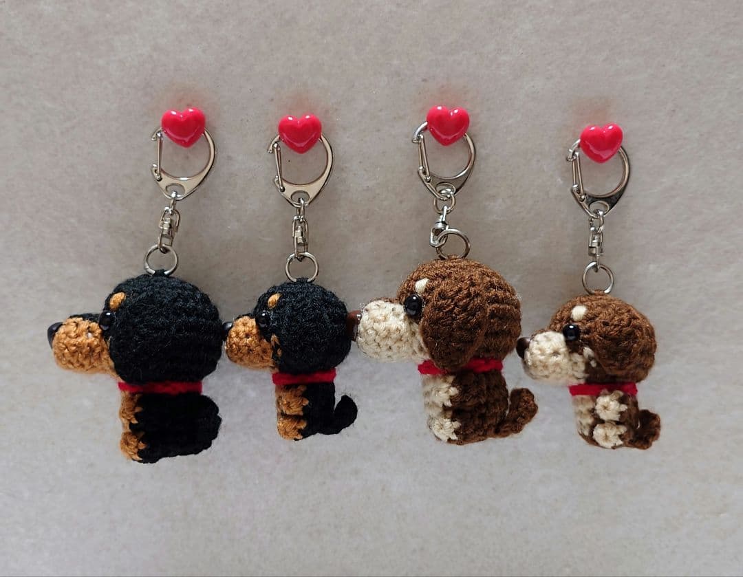 犬・ネコ　キーホルダー（大・小・ミニ）13点セット