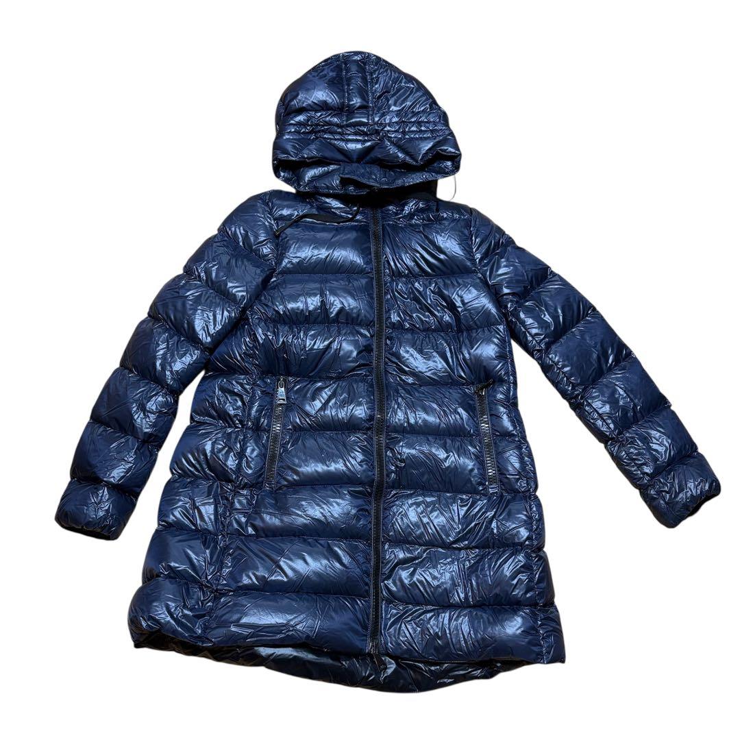 レディース　モンクレール　ダウンジャケット　ダウン　ジャケット　フード　紺色　S
