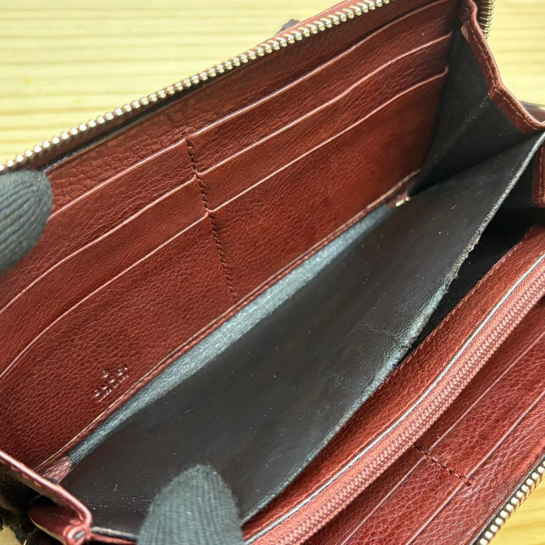 GUCCI グッチ　長財布　ラウンドファスナー　パイソン