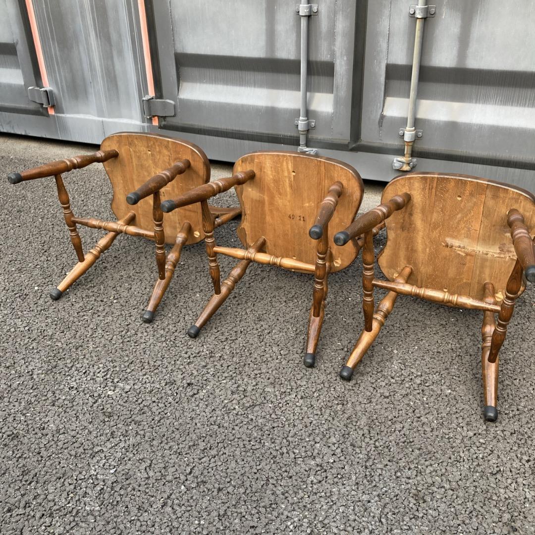 【お値下げOK】飛騨産業 キツツキ ウィンザーチェア 3脚セット ロゴ剥がれ