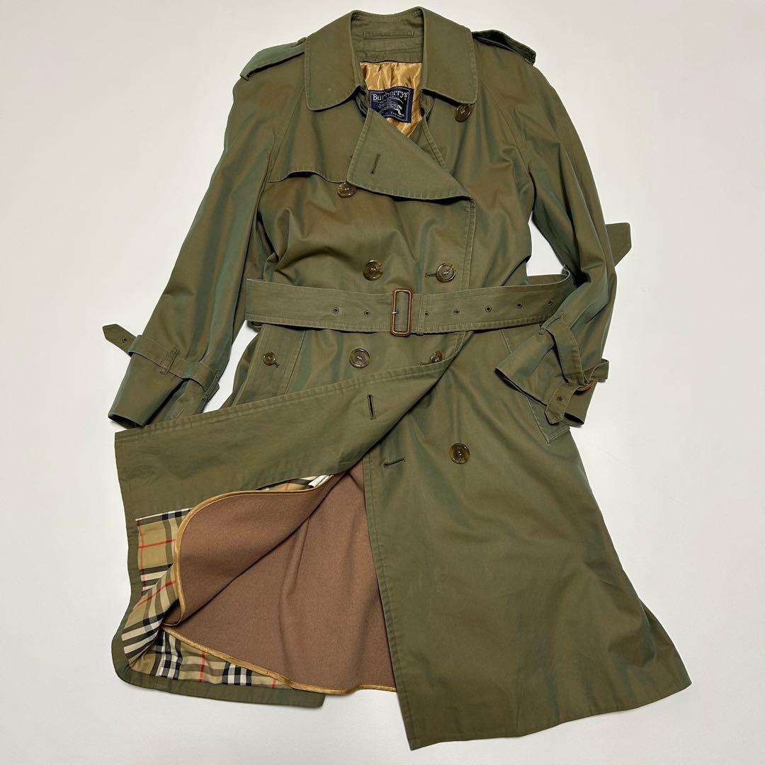 ✨希少 BURBERRY トレンチコート 玉虫色 ノバチェック ロング ライナー